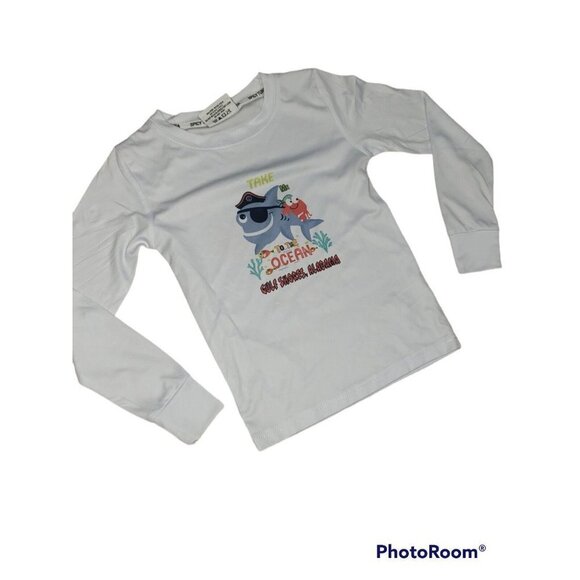 Kid's SPICY TUNA Swim Shirt Long Sleeves Small Gulf Shores AL Shark Vacation - Picture 1 of 6